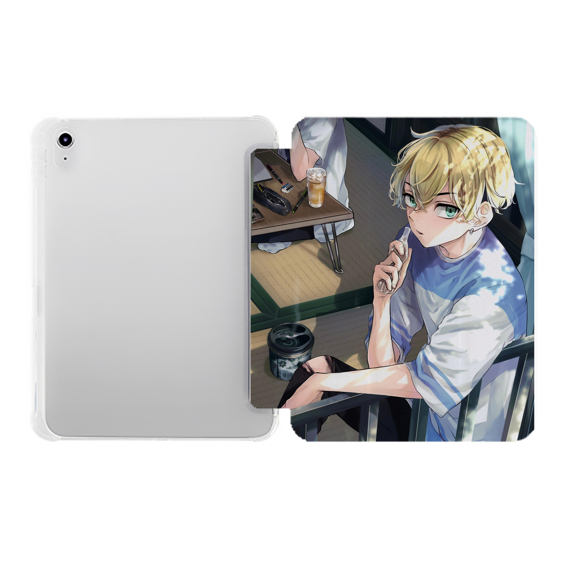 （画像用） 東京リベンジャーズ Tokyo Revengers IPad ケース ペン収納付き 三つ折りスタンド PUレザー×シリコン 対応機種9.5/10.5/10.9インチ